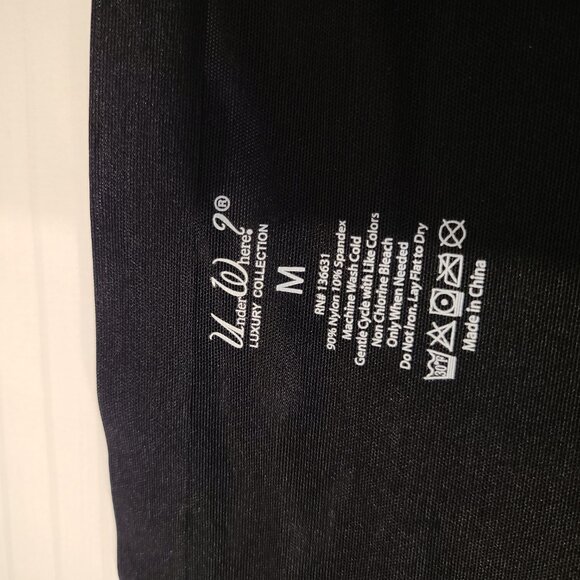 Under Where? Luxury-Sz M-Black-Power Mesh Waist Cincher Corset Body Shapewear - Picture 4 of 6